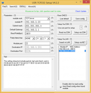USR-TCP232 Setup